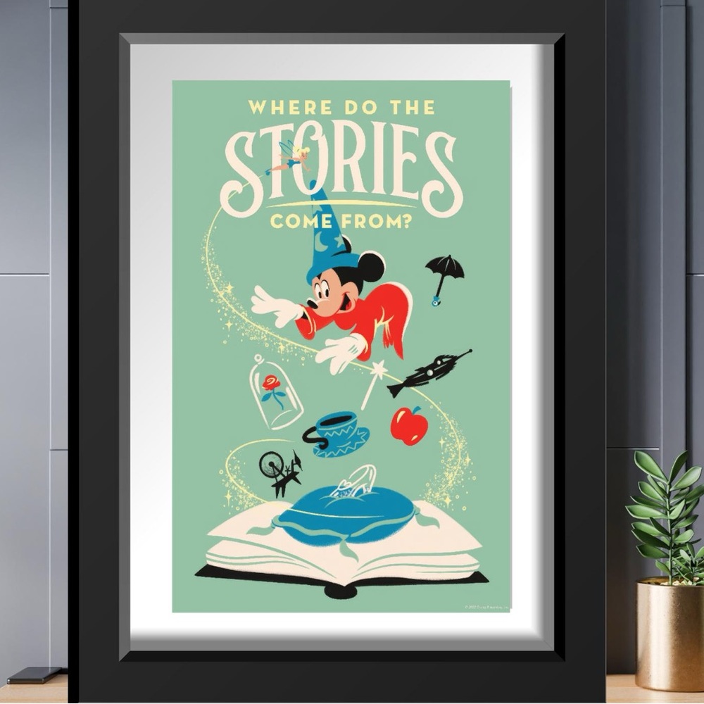 NEW Mickey Mouse Sorcerer Art Print matted